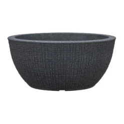 Pflanzschale 'Barceo', Rund, Stein, Schwarz, Kunststoff -Madison Verkäufe 3210104014 Pflanzschale Barceo stein schwarz 97828