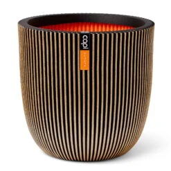 Pflanzgefäß 'Groove', Gold, Ø 35 X H 34 Cm