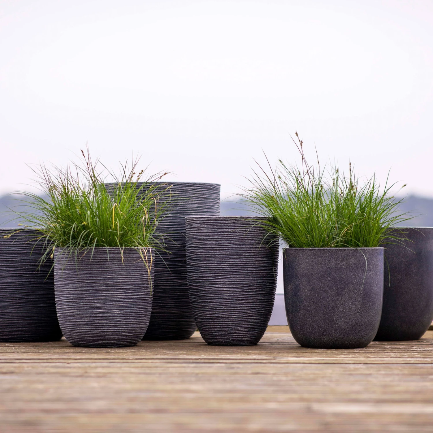 Pflanzgefäß 'Smooth', Grau, Ø 35 X H 34 Cm 5 Pflanzgefäß 'Smooth', Grau, Ø 35 X H 34 Cm – Bild 3