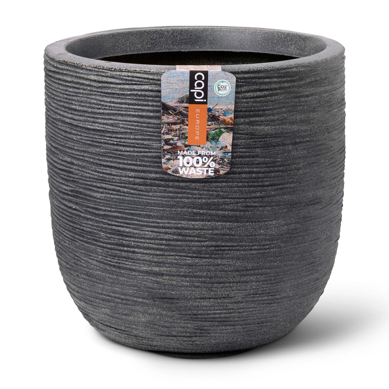 Pflanzgefäß 'Rib', Grau, Ø 35 X H 34 Cm 3 Pflanzgefäß 'Rib', Grau, Ø 35 X H 34 Cm