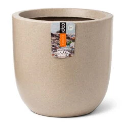 Pflanzgefäß 'Smooth', Beige