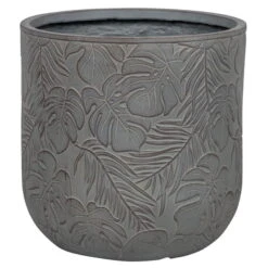 Pflanzgefäß 'Chester 08', Dunkelgrau, Ø 25 X H 25 Cm