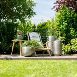 Pflanzgefäß 'Rowen', Silber, Ø 47 X H 82 Cm -Madison Verkäufe 3210801614 3210801615 3210801617 3210801618 3210801635 3210801636 3210801637 3210801638 Pflanzgefaess Rowen silber 2 114961 2