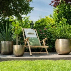 Pflanzgefäß 'Rowen', Gold, Ø 38 X H 30 Cm -Madison Verkäufe 3210801621 3210801622 3210801623 Pflanzgefaess Rowen gold 3 114984