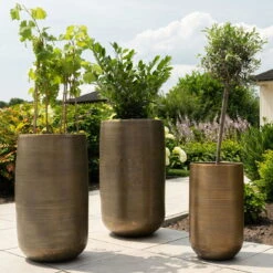 Pflanzgefäß 'Rowen', Gold, Ø 41 X H 72 Cm -Madison Verkäufe 3210801630 3210801631 3210801632 3210801633 Pflanzgefaess Rowen gold 8 115020 1