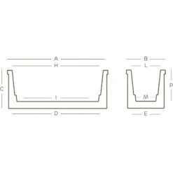 Euro 3 Plast Pflanzkasten Tere, Terra, Ca. 100 Cm, Erdvol. 128 L -Madison Verkäufe 3230100450 3230100451 Pflanzkasten Tere technische Zeichnung 111257