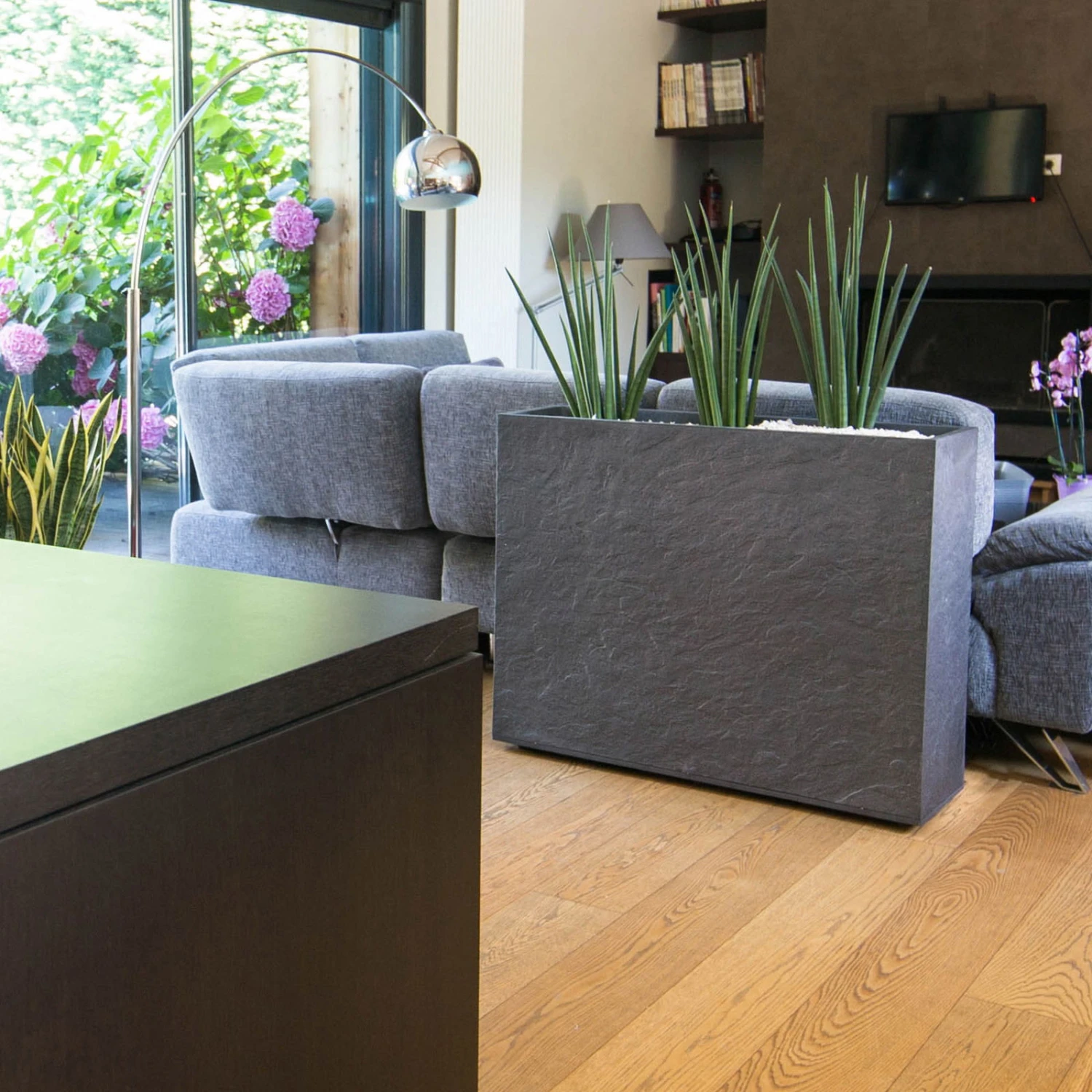 Pflanzkasten 'Volcania Crunch High', Anthrazit, Kunststoff 5 Pflanzkasten 'Volcania Crunch High', Anthrazit, Kunststoff – Bild 3