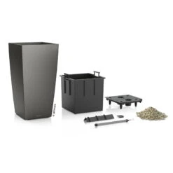 LECHUZA Cubico Premium 40, Anthrazit-metallic, All-in-One-Set, 40 X 40, H:75 Cm -Madison Verkäufe 3325100090 Cubico Premium22 anthrazit All in One Set 22x22x41cm RGB 3 7753