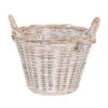 Pflanzkorb Aus Rattan Mit Folieneinsatz, Weiß, Ø 35 H: 25 Cm -Madison Verkäufe 3345100044 Pflanzkorb Rattan D35 H25cm weiss Kopie 2 63360