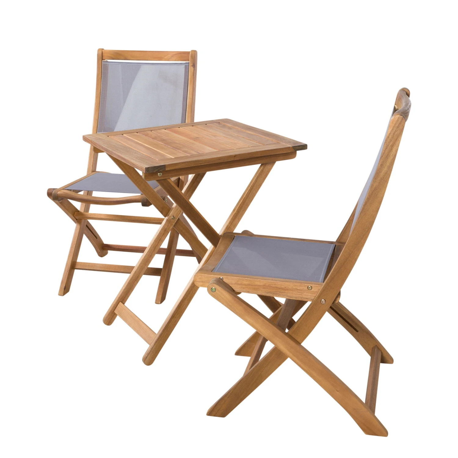 Balkonset „Balkonien“ Aus Akazienholz, 3-teilig, Silbergrau 4 Balkonset „Balkonien“ Aus Akazienholz, 3-teilig, Silbergrau – Bild 2