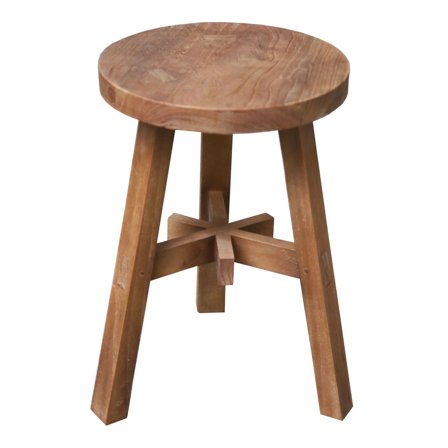 Hocker 'Iceland', Natur, Recyceltes Mindi-Holz 3 Hocker 'Iceland', Natur, Recyceltes Mindi-Holz