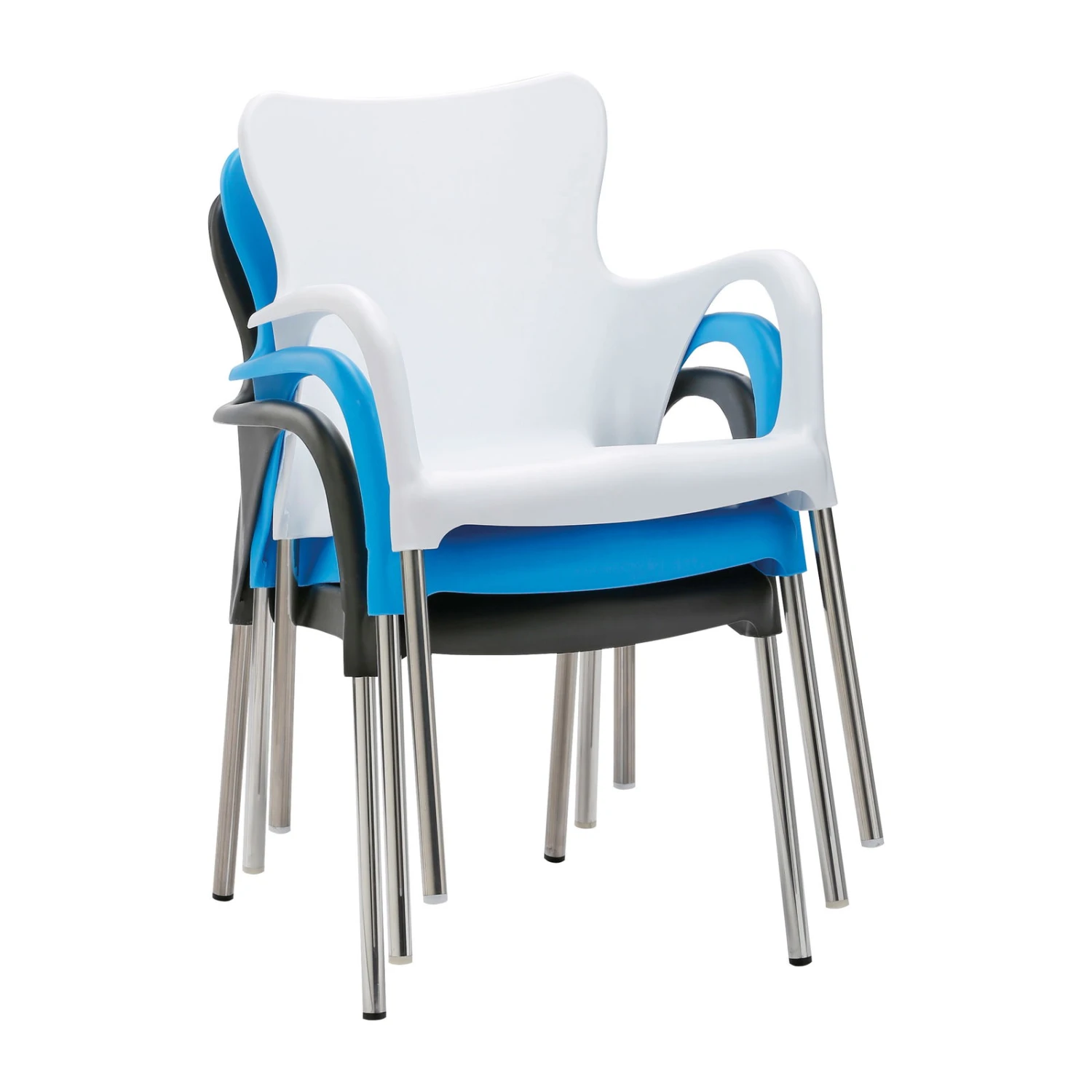 Best Stapelsessel Maui Silber/anthrazit 4 Best Stapelsessel Maui Silber/anthrazit – Bild 2