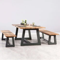 Best Alu-Bank Campione, Teakholz, Anthrazit, 45 X 220 X 40 Cm -Madison Verkäufe 3910302495 3910801468 champione5 71137