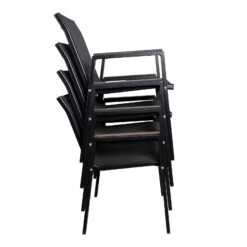 Stapelsessel, Schwarz, Ca. 86 X 66 X 56 Cm 12 Stapelsessel, Schwarz, Ca. 86 X 66 X 56 Cm -Madison Verkäufe 3910302656 Alu Sessel schwarz Textilen schwarz 8 102330