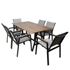 Stapelsessel, Schwarz, Grau, Ca. 86 X 66 X 56 Cm -Madison Verkäufe 3910302657 Alu Sessel schwarz Textilen grau 13 102333