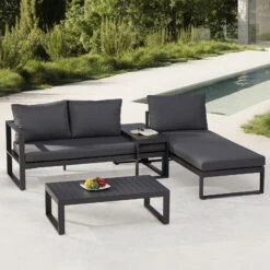 Best Loungegruppe 'Navarino', 4lgt., Anthrazit 12 Best Loungegruppe 'Navarino', 4lgt., Anthrazit -Madison Verkäufe 3910302684 Loungegruppe Navarino 4tlg anthrazit anthrazit 1 100749