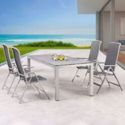 Best Klappsessel 'Palermo', Anthrazit/silber -Madison Verkäufe 3910302685 Klappsessel Palermo Gestell silber Bezug anthrazit 4 100517