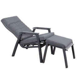 Loungesessel 'Paris', Grau/schwarz -Madison Verkäufe 3910302694 Loungesessel Paris inkl Auflage 11 118552