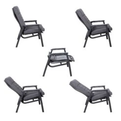 Loungesessel 'Paris', Grau/schwarz -Madison Verkäufe 3910302694 Loungesessel Paris inkl Auflage 25 118548