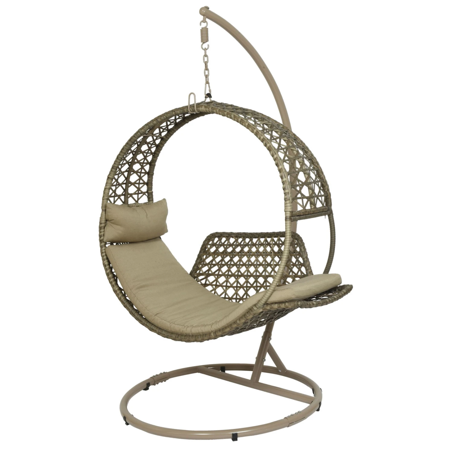 Hängesessel 'Kapaa', Braun, Inkl. Kissen 4 Hängesessel 'Kapaa', Braun, Inkl. Kissen – Bild 2