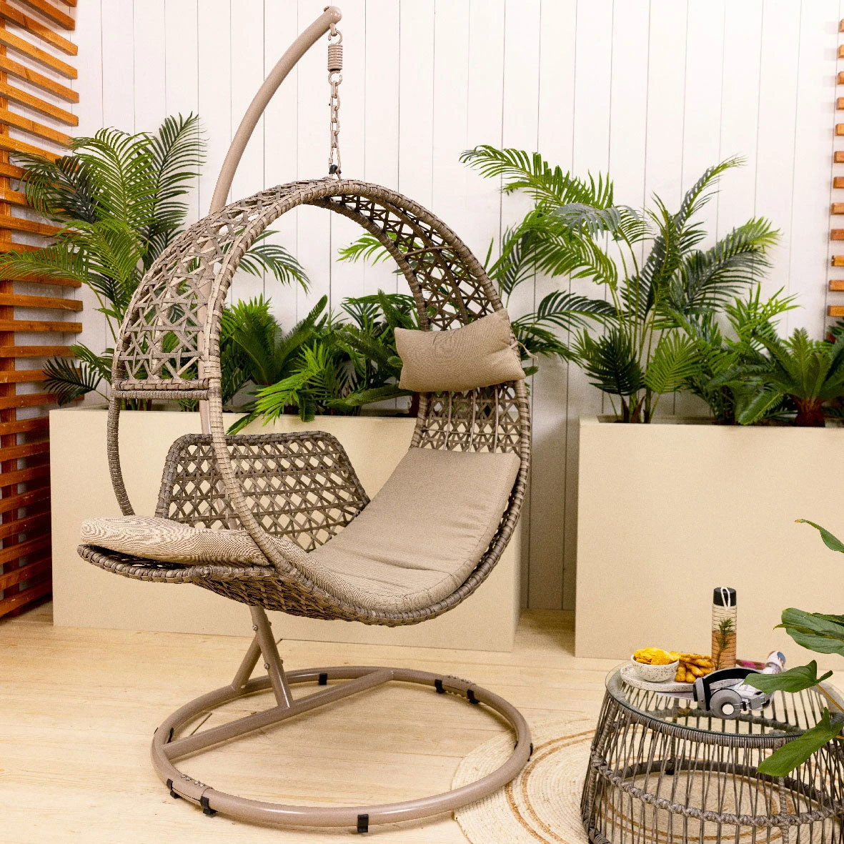 Hängesessel 'Kapaa', Braun, Inkl. Kissen 3 Hängesessel 'Kapaa', Braun, Inkl. Kissen