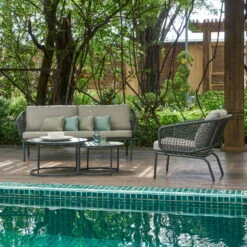 Lounge-Set 'Eagle', 5-teilig -Madison Verkäufe 3910302708 Loungeset Eagle 5tlg Stahlgestell inkl Auflagenset 2 118534