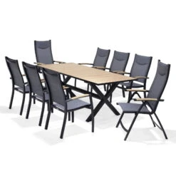 Stapelsessel 'Panama', Schwarz/grau, Ca. 100 X 65 X 62 Cm 9 Stapelsessel 'Panama', Schwarz/grau, Ca. 100 X 65 X 62 Cm -Madison Verkäufe 3910302712 Alu Stapelstuhl Panama schwarz Textilen 3D mesh grau 1 119336