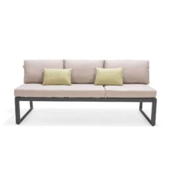 Dining-Bank 'Jimmy', 3-Sitzer, Grau, Ca. 191 X 89 X 75 Cm