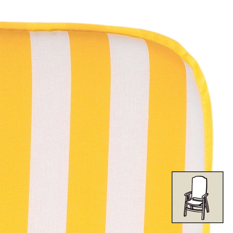 Best Hochlehnerauflage Gelb/weiß, Ca. 120 X 50 X 6 Cm 3 Best Hochlehnerauflage Gelb/weiß, Ca. 120 X 50 X 6 Cm