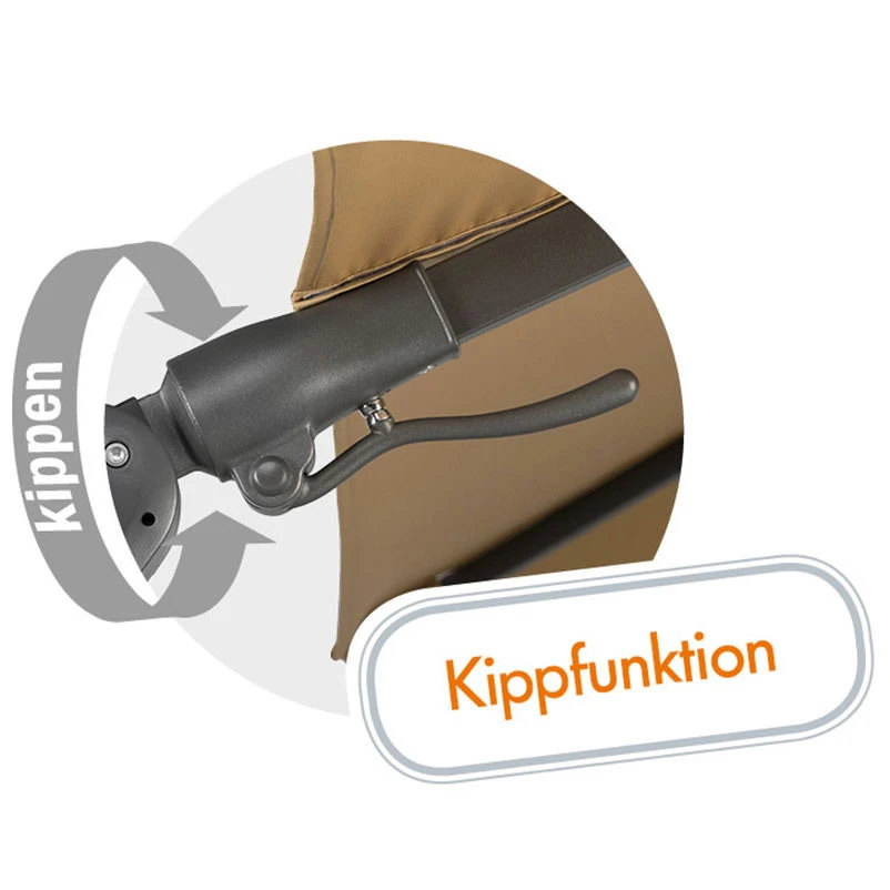 Sonnenschirm Rhodos Eco Twist, Ca. 270 X 270 Cm, Taupe 12 Sonnenschirm Rhodos Eco Twist, Ca. 270 X 270 Cm, Taupe – Bild 10