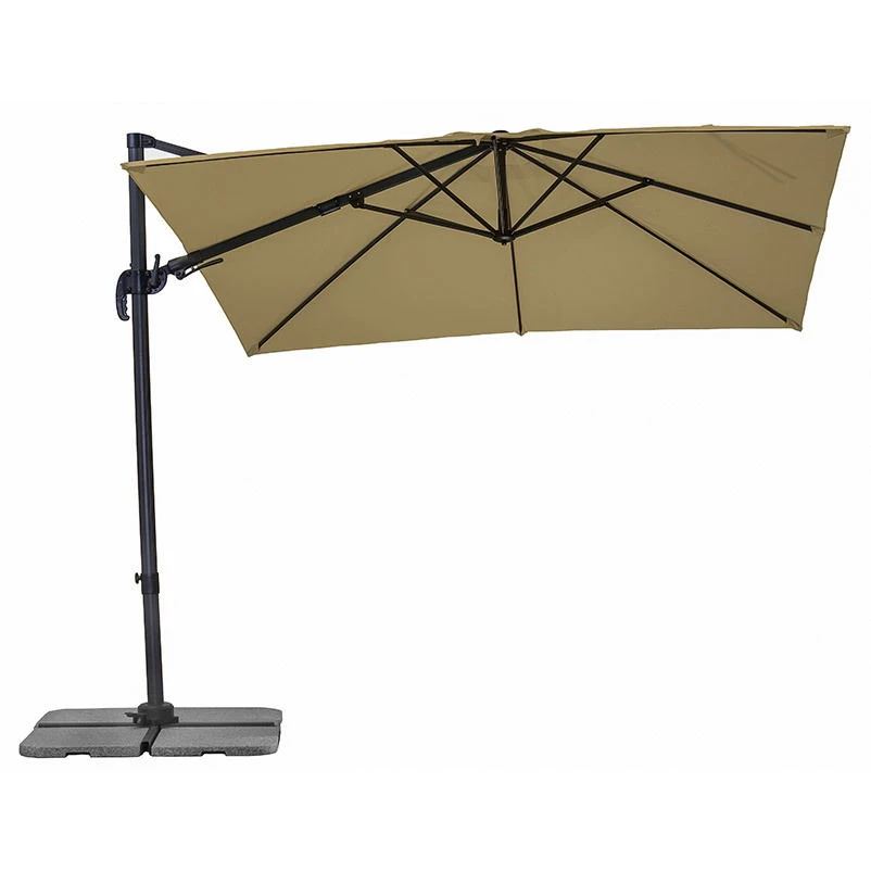 Sonnenschirm Rhodos Eco Twist, Ca. 270 X 270 Cm, Taupe 4 Sonnenschirm Rhodos Eco Twist, Ca. 270 X 270 Cm, Taupe – Bild 2