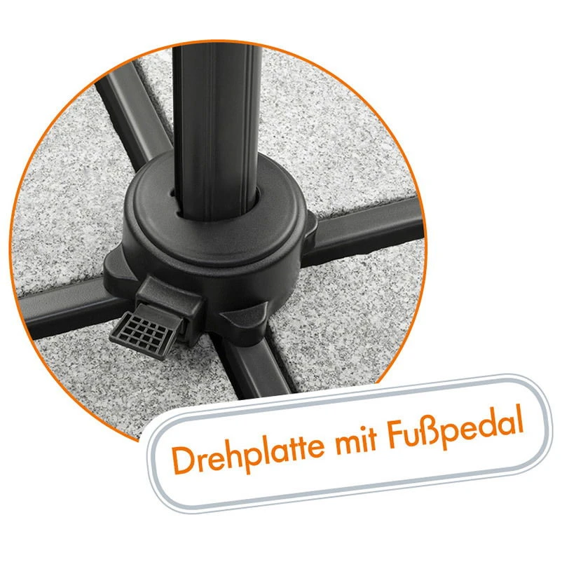 Sonnenschirm Rhodos Eco Twist, Ca. 270 X 270 Cm, Taupe 8 Sonnenschirm Rhodos Eco Twist, Ca. 270 X 270 Cm, Taupe – Bild 6