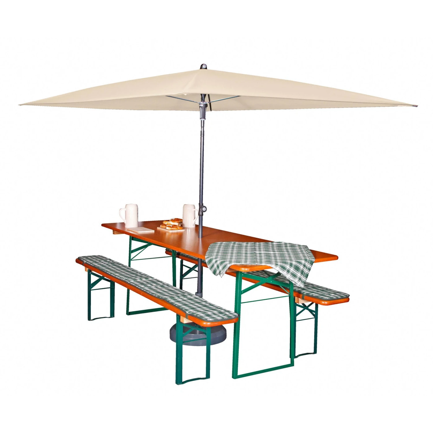 Doppler Sonnenschirm 'Sunline Waterproof', 230 X 190 Cm, Natur 4 Doppler Sonnenschirm 'Sunline Waterproof', 230 X 190 Cm, Natur – Bild 2