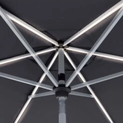 Doppler Sonnenschirm 'Active LED Auto Tilt', Anthrazit, Ø Ca. 300 Cm -Madison Verkäufe 3910503016 Sonnenschirm Active LED Auto Tilt D ca 300cm anthrazit 12 73071