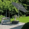 Mittelstockschirm 'Style', Ø 250 Cm -Madison Verkäufe 3910503090 3910503095 Sonnenschirm Style Dessin stone grey 85881