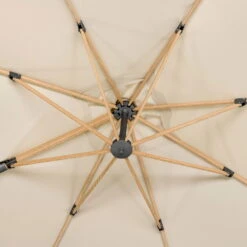 Sonnenschirm 'Rhodos Twist Woody', Natur, Ca. 300 X 300 Cm -Madison Verkäufe 3910503265 Pendelschirm Rhodos Twist Woody natur 18 102967