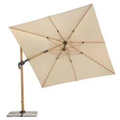 Sonnenschirm 'Rhodos Twist Woody', Natur, Ca. 300 X 300 Cm -Madison Verkäufe 3910503265 Pendelschirm Rhodos Twist Woody natur 9 102962