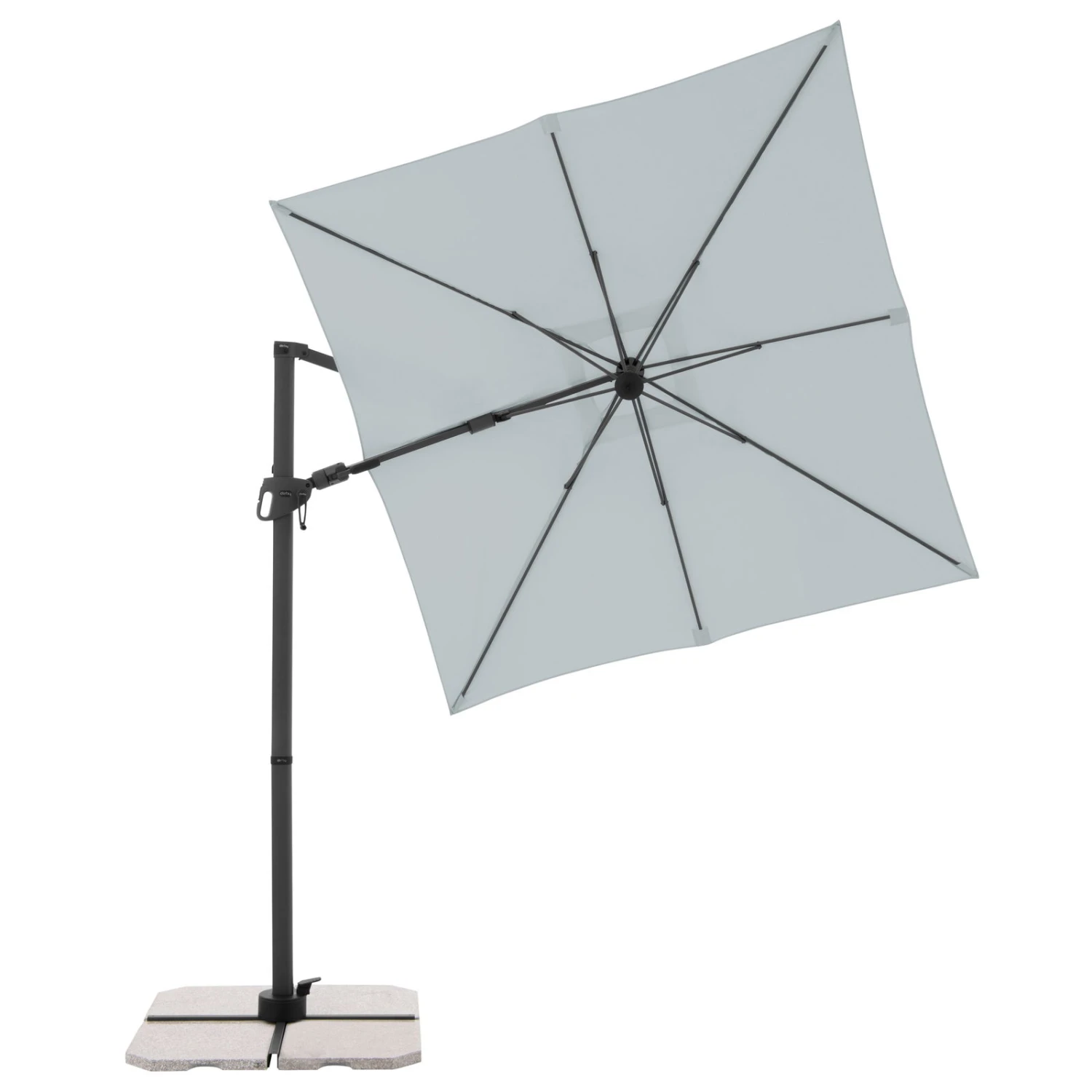 Doppler Pendelschirm 'Derby DX', Hellgrau, Ca. 210 X 210 Cm 7 Doppler Pendelschirm 'Derby DX', Hellgrau, Ca. 210 X 210 Cm – Bild 5