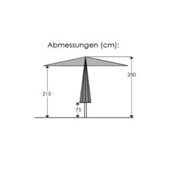 Mittelstockschirm 'Korsika', Ø Ca. 320 Cm, Silbergrau -Madison Verkäufe 3910503333 Sonnenschirm Korsika ca D 320cm silbergrau 1 119207