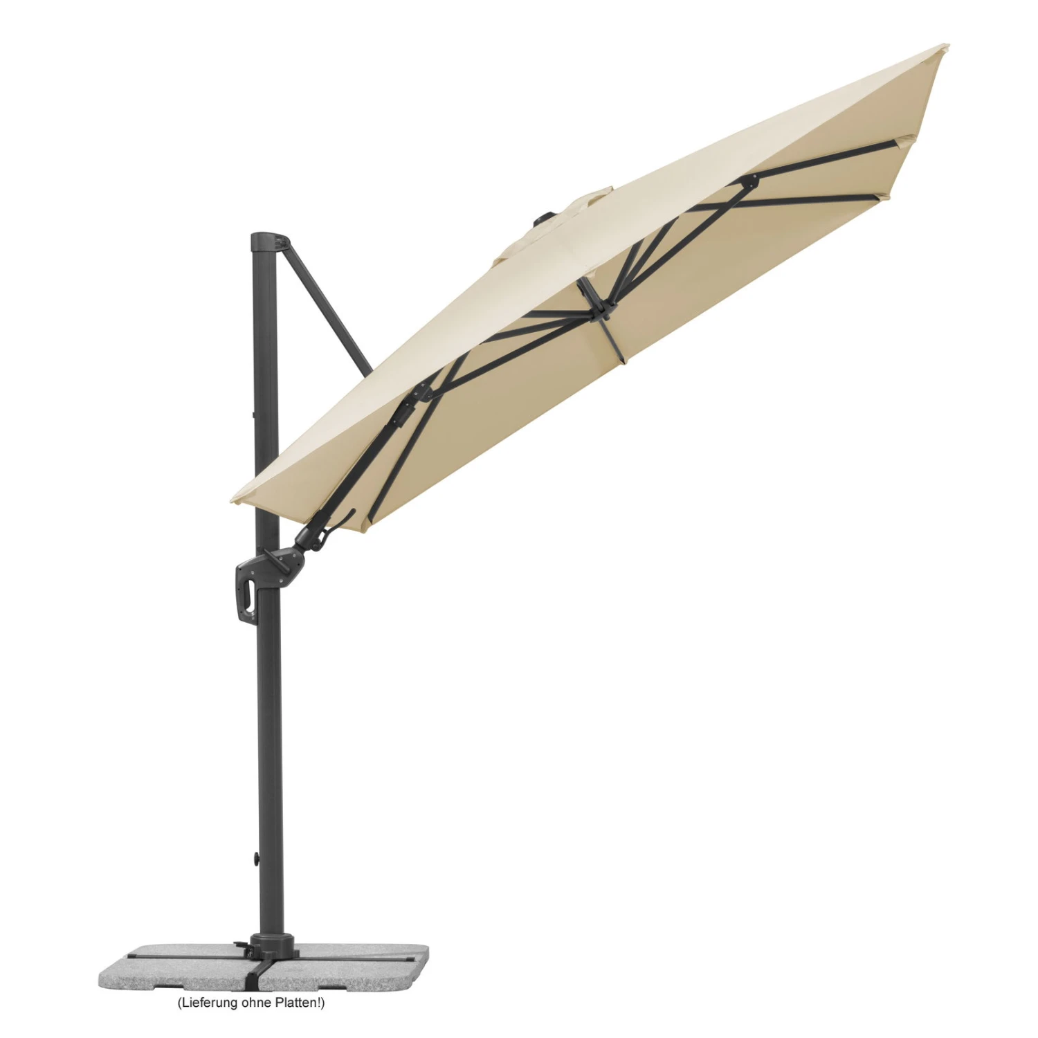 Sonnenschirm 'Rhodos Twist', 350 X 260 Cm, Natur 4 Sonnenschirm 'Rhodos Twist', 350 X 260 Cm, Natur – Bild 2