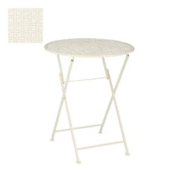 Klapptisch 'Neta', Creme, Ca. Ø60 X H70 Cm