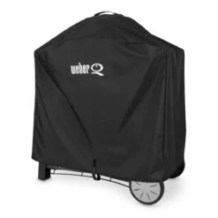 Weber Abdeckhaube Für Q-Serie Grillgeräte, 100 % Polyester, Schwarz -Madison Verkäufe 3910901630 Premium Abdeckhaube Q Serie m Premium Rollwagen1 66096