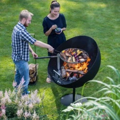 Feuerschale Lune / 100x100x120cm, 44,5kg, Höhenverstellbar -Madison Verkäufe 3920100718 Feuerschale Lune 100x100x120cm44 5kg 10 59665