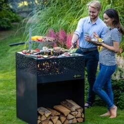 Feuerstelle Cube / 75x75x100cm, 79,9kg, Multifunktional -Madison Verkäufe 3920100719 Feuerstelle Cube 75x75x100cm79 9kg 5 59681