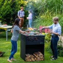 Feuerstelle Cube / 75x75x100cm, 79,9kg, Multifunktional -Madison Verkäufe 3920100719 Feuerstelle Cube 75x75x100cm79 9kg 7 59680