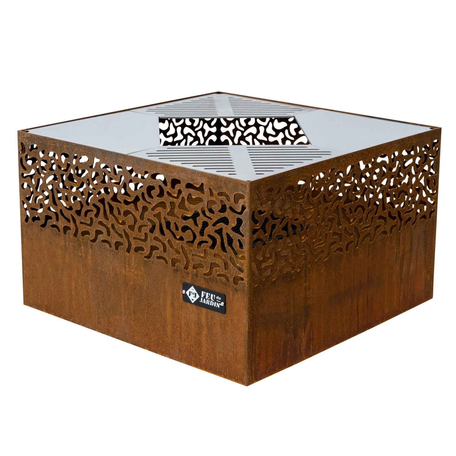 Edelstahl-Feuerstelle 'CUBE 500', Rost, 45 X 75 X 75 Cm 4 Edelstahl-Feuerstelle 'CUBE 500', Rost, 45 X 75 X 75 Cm – Bild 2