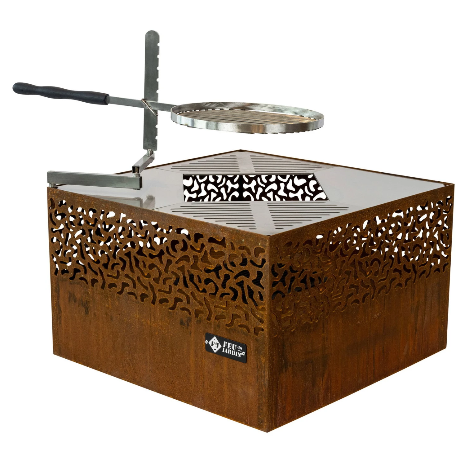 Edelstahl-Feuerstelle 'CUBE 500', Rost, 45 X 75 X 75 Cm 5 Edelstahl-Feuerstelle 'CUBE 500', Rost, 45 X 75 X 75 Cm – Bild 3