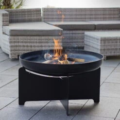 Edelstahl- Feuerstelle 'X 70', Schwarz, 40 X 75 Cm -Madison Verkäufe 3920100744 Feuerschale X70 schwarz 2 109406