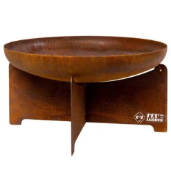 Edelstahl-Feuerstelle 'X 70', Rost, 40 X 75 Cm