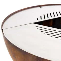 Edelstahl-Feuerstelle 'TRIA', Rost, 100 X 55 X 100 Cm -Madison Verkäufe 3920100752 Feuerstelle TRIA rost ca100x55x100cm 8 125233